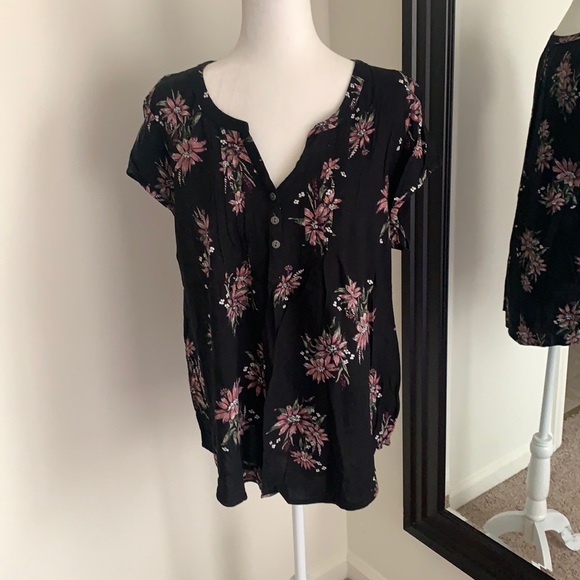 Black Peasant Top - Picture 1 of 6